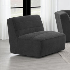 Sunny Upholstered Armless Chair Dark Charcoal - 552081