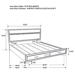 Miranda 5-piece California King Bedroom Set White - 205111KW-S5