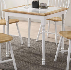 Carlene Square 29-inch Wood Tile Top Dining Table White - 4191