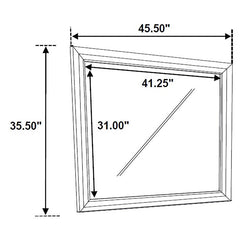 Salford Dresser Mirror Metallic Sterling - 222724