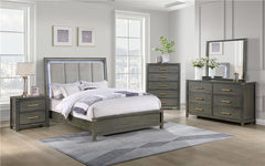 Kieran 5-piece California King Bedroom Set Grey - 224741KW-S5