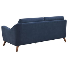 Gano Upholstered Sloped Arm Sofa Navy Blue - 509514