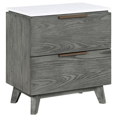 Nathan 4-piece Eastern King Bedroom Set Grey - 224601KE-S4