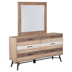 Marlow 6-drawer Dresser with Mirror Rough Sawn Multi - 215763M