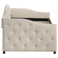 Sadie Upholstered Twin Daybed with Trundle Taupe - 300639