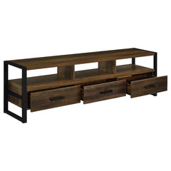 James 3-drawer Engineered Wood 71" TV Stand Dark Pine - 704283