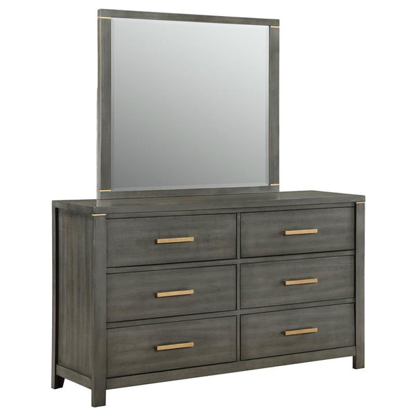 Kieran 6-drawer Dresser with Mirror Grey - 224743M