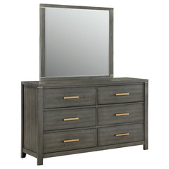 Kieran 6-drawer Dresser with Mirror Grey - 224743M