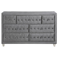 Deanna 7-drawer Rectangular Dresser Grey - 205103