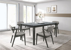 Stevie 5-piece Rectangular Dining Set Grey and Black - 115111SLT-S5