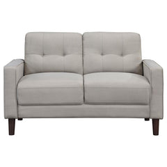 Bowen Upholstered Track Arm Tufted Loveseat Beige - 506786