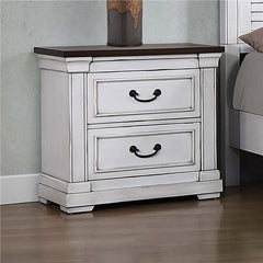 Hillcrest 2-drawer Nightstand Distressed White - 223352