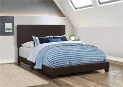 Dorian Upholstered Queen Panel Bed Brown - 300762Q