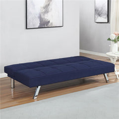 Joel Upholstered Tufted Convertible Sofa Bed Blue - 360282