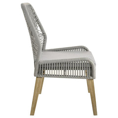 Nakia Woven Back Side Chairs Grey (Set of 2) - 110033