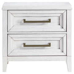 Marielle 2-drawer Nightstand Bedside Table Distressed White - 224842