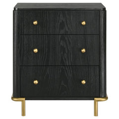 Arini 3-drawer Nightstand Black - 224332