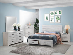 Brantford Rectangle Dresser Mirror Coastal White - 207054