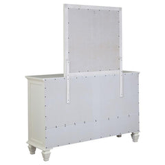 Sandy Beach 11-drawer Dresser with Mirror Cream White - 201303M