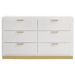 Caraway 6-drawer Dresser White - 224773