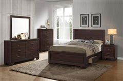 Kauffman 5-piece Eastern King Bedroom Set Dark Cocoa - 204390KE-S5
