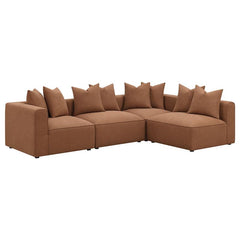 Jennifer Upholstered Armless Chair Terracotta - 551591