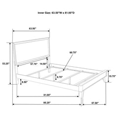 Janelle Wood Queen Panel Bed White - 223651Q