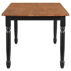 Hollyoak 7-piece Rectangular Dining Set Walnut and Black - 183041-S7