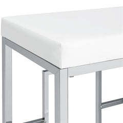 Jackson 5-piece Multipurpose Counter Height Table Set White and Chrome - 182715