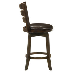 Murphy Ladder Back Counter Height Swivel Bar Stool Dark Cherry and Brown - 181368