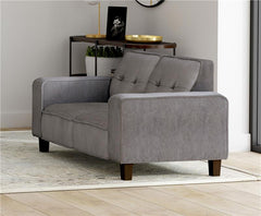 Deerhurst Upholstered Track Arm Tufted Loveseat Charcoal - 509642