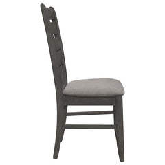 Dalila Ladder Back Side Chair (Set of 2) Grey and Dark Grey - 102722GRY