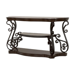Laney Scrollwork Entryway Sofa Console Table Deep Merlot - 702449