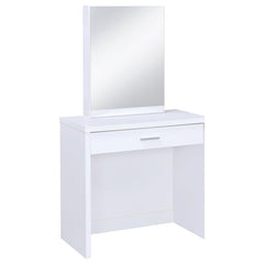 Harvey Vanity Set with Lift-Top Stool White - 300290