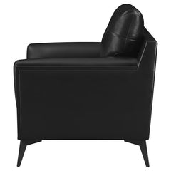 Moira Upholstered Wedge Arm Tufted Accent Chair Black - 511133