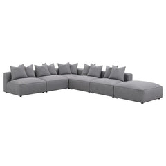Jennifer Upholstered Armless Chair Grey - 551594