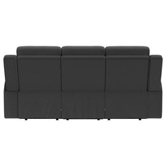 Brentwood Upholstered Motion Reclining Sofa Black - 610284