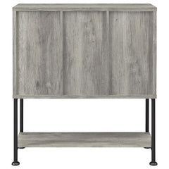 Claremont Sliding Door Bar Cabinet with Lower Shelf Grey Driftwood - 183038