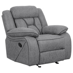 Higgins 3-piece Upholstered Motion Reclining Sofa Set Grey - 602261-S3