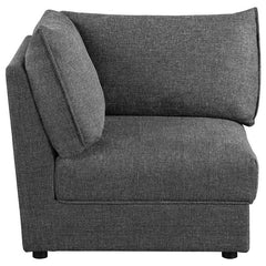Sasha Upholstered Corner Chair Barely Black - 551682