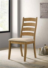 Danvers Ladder Back Dining Side Chair Brown Oak (Set of 2) - 109152