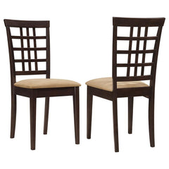 Kelso Lattice Back Dining Chairs Cappuccino (Set of 2) - 190822