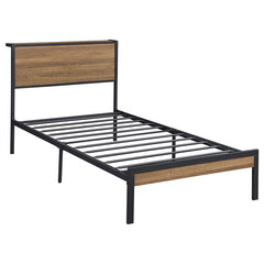 Ricky Metal Twin Panel Bed Light Oak - 302144T