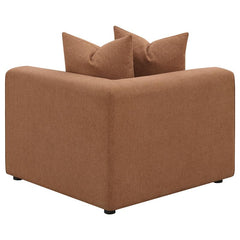 Jennifer Upholstered Corner Chair Terracotta - 551592