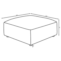 Jennifer Square Upholstered Ottoman Terracotta - 551593