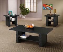 Rodez 3-piece Engineered Wood Coffee Table Set Black Oak - 700345