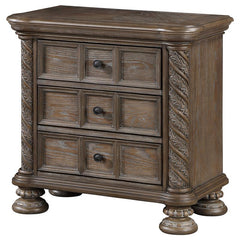 Emmett 3-drawer Nightstand Walnut - 224442