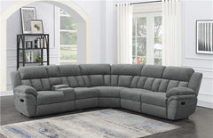 Bahrain 6-piece Modular Reclining Sectional Sofa Charcoal - 609540