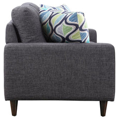 Watsonville Upholstered Track Arm Tufted Loveseat Grey - 552002
