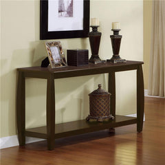 Dixon Wood Entryway Console Table with Shelf Cappuccino - 701079